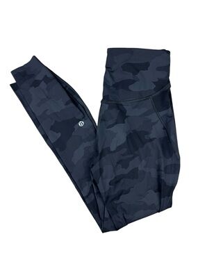 Lululemon Base Pace Running Tight Womens 6 Leggings High Rise Camo Dark Coal
